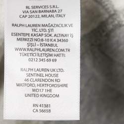Pre Owned Polo Ralph Lauren Grey Cotton Blend Knit Hoodie XXL