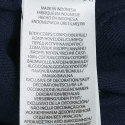 Pre Owned Polo Ralph Lauren Navy Blue Embroidered Polo T-Shirt XL