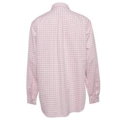 Pre Owned Polo Ralph Lauren Pink Gingham Cotton Button Down Shirt XXL