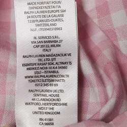 Pre Owned Polo Ralph Lauren Pink Gingham Cotton Button Down Shirt XXL
