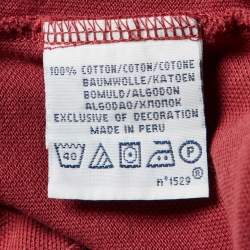 مملوكة مسبقًا تي شيرت بولو رالف لورين قطن مارون مقاس ميديم (متوسط)