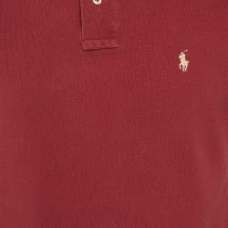 مملوكة مسبقًا تي شيرت بولو رالف لورين قطن مارون مقاس ميديم (متوسط)
