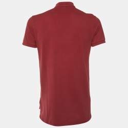 مملوكة مسبقًا تي شيرت بولو رالف لورين قطن مارون مقاس ميديم (متوسط)