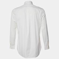 Pre Owned Polo Ralph Lauren White Cotton Button Down Shirt M