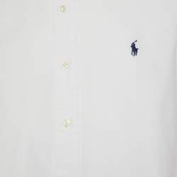 Pre Owned Polo Ralph Lauren White Cotton Button Down Shirt M