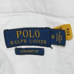Pre Owned Polo Ralph Lauren White Linen and Cotton Shorts XXL