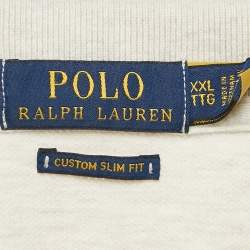 Pre Owned Polo Ralph Lauren Grey Cotton Pique Slim Fit Polo T-Shirt XXL
