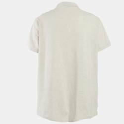 Pre Owned Polo Ralph Lauren Grey Cotton Pique Slim Fit Polo T-Shirt XXL