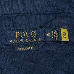 Pre Owned Polo Ralph Lauren Navy Blue Linen and Cotton Shorts XXXL