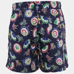 Pre Owned Polo Ralph Lauren Navy Blue Printed Swim Briefs L
