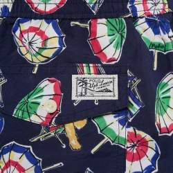Pre Owned Polo Ralph Lauren Navy Blue Printed Swim Briefs L