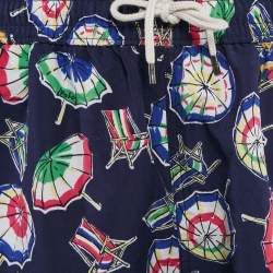 Pre Owned Polo Ralph Lauren Navy Blue Printed Swim Briefs L