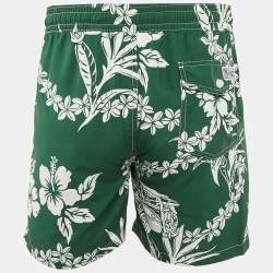 Polo Ralph Lauren Green Floral Print Synthetic Swim Shorts S