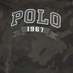 مملوكة مسبقًا Polo Ralph Lauren Green Camouflage Polyester Crew Neck T-Shirt L
