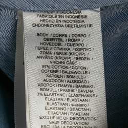 Pre Owned Polo Ralph Lauren Blue Gabardine Cotton Slim Stretch Pants XL