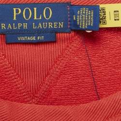 Polo Ralph Lauren Red Printed Vintage Fit Crew Neck Sweatshirt M