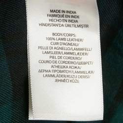 Pre Owned Polo Ralph Lauren Brown Leather Zip-Up Jacket M