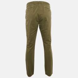 Pre Owned Polo Ralph Lauren Green Gabardine Cotton Slim Fit Chino Pants XL