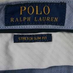 Pre Owned Polo Ralph Lauren White Gabardine Stretch Slim Fit Trousers XL