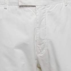 Pre Owned Polo Ralph Lauren White Gabardine Stretch Slim Fit Trousers XL
