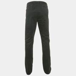 Pre Owned Polo Ralph Lauren Black Gabardine Trousers XL