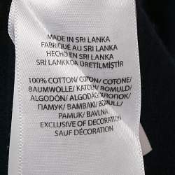 Pre Owned Polo Ralph Lauren Navy Blue Cotton Pocket Printed Polo T-Shirt XL