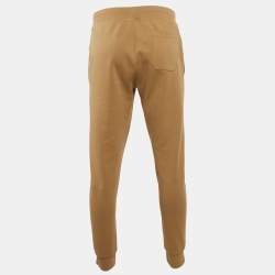 Pre Owned Polo Ralph Lauren Dark Beige Cotton Blend Knit Joggers M