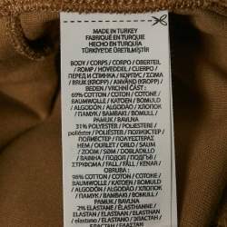 Pre Owned Polo Ralph Lauren Dark Beige Cotton Blend Knit Joggers M