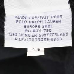 Pre Owned Polo Ralph Lauren Dark Grey Cotton Knit Zip Hoodie XXL