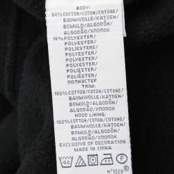 Pre Owned Polo Ralph Lauren Dark Grey Cotton Knit Zip Hoodie XXL