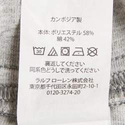 Pre Owned Polo Ralph Lauren Grey Logo Print Cotton Blend Knit Joggers S