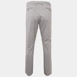 Pre Owned Polo Ralph Lauren Grey Cotton Stretch Slim Fit Trousers XL Waist 36"