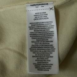 Pre Owned Polo Ralph Lauren Yellow Cotton V-Neck Sweater XL
