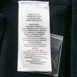 Pre Owned Polo Ralph Lauren Navy Blue Wool Knit Cardigan L