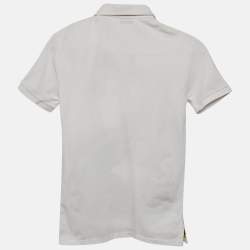 Polo Ralph Lauren White Track and Field Print Pique Polo T-Shirt XS