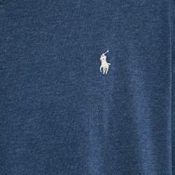 Pre Owned Polo Ralph Lauren Blue Jersey V-Neck Classic Fit T-Shirt XXL