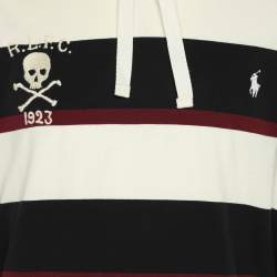 Pre Owned Polo Ralph Lauren Multicolor Stripe Cotton Hoodie XL
