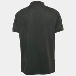 Pre Owned Polo Ralph Lauren Black Cotton Slim Fit Polo T-Shirt XL