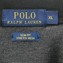 Pre Owned Polo Ralph Lauren Black Cotton Slim Fit Polo T-Shirt XL