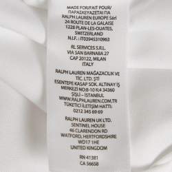 Polo Ralph Lauren White Synthetic Button Front Long Sleeve Shirt XXL