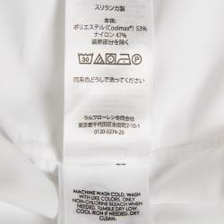 Polo Ralph Lauren White Synthetic Button Front Long Sleeve Shirt XXL