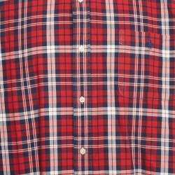 Polo Ralph Lauren Red Flannel Cotton Classic Fit Button Down Shirt XXL