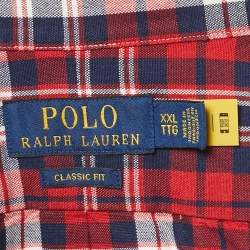 Polo Ralph Lauren Red Flannel Cotton Classic Fit Button Down Shirt XXL