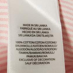 Ralph Lauren Pink Striped Cotton Button Down Custom Fit Shirt M