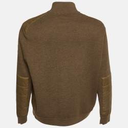 Polo Ralph Lauren Brown Nylon & Knit Zip Up Jacket XXL