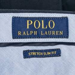 Pre Owned Polo Ralph Lauren Blue Cotton Stretch Slim Fit Trousers XL