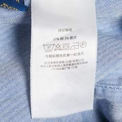 Pre Owned Polo Ralph Lauren Blue Cotton Stretch Slim Fit Trousers XL