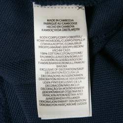 Polo Ralph Lauren Blue Cotton Pique Applique Detail Polo T-Shirt M