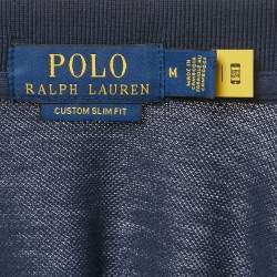 Polo Ralph Lauren Blue Cotton Pique Applique Detail Polo T-Shirt M