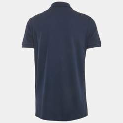 Polo Ralph Lauren Blue Cotton Pique Applique Detail Polo T-Shirt M